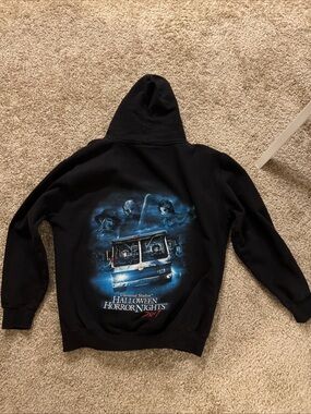 Universal Studios Halloween Horror Nights 2017 Black Graphic Hoodie size (m)